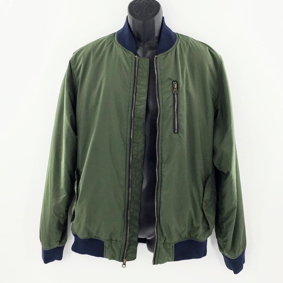 Vans Bomber Flight Mens Jacket Insulated with Poly Shell Olive Green Sz M - Picture 2 of 12